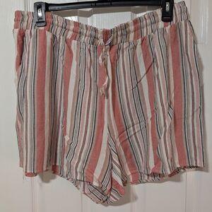 Linen Striped Women's Shorts